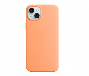 Чехол для iPhone 15 MagSafe Silicone Case (закрытый низ) абрикосовый