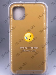 Чехол Apple iPhone 11 Pro Max Silicone Case №28 (Желтый)
