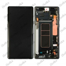 Дисплей для Samsung SM-N960F Galaxy Note 9 в рамке черный OEM  LCD