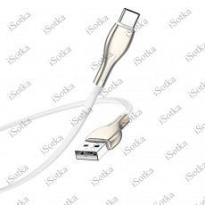 Дата кабель BOROFONE BU29 TYPE - C USB 3A 1.2m (белый)