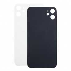 Задняя крышка для iPhone 11 (белый) (Ростест) (c увеличенным вырезом под камеру) (с лого)