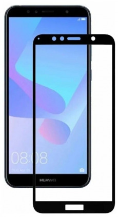 Защитное стекло 9D для Honor Huawei 7A Pro  7C и Y6 2018 черный