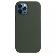 Чехол для iPhone 12 / 12 Pro MagSafe Silicone Case (закрытый низ) зеленый