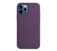 Чехол для iPhone 12 Pro Max MagSafe Silicone Case (закрытый низ) фиолетовый