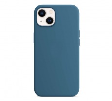 Чехол для iPhone 13 MagSafe Silicone Case (закрытый низ) синий