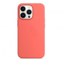 Чехол для iPhone 13 Pro Max MagSafe Silicone Case (закрытый низ) розовое помело