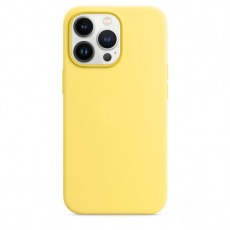 Чехол для iPhone 13 Pro MagSafe Silicone Case (закрытый низ) лимонная цедра