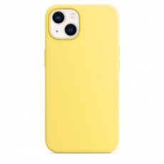 Чехол для iPhone 13 MagSafe Silicone Case (закрытый низ) лимонная цедра