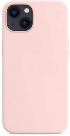 Чехол для iPhone 13 MagSafe Silicone Case (закрытый низ) нежно-розовый