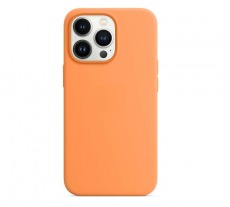 Чехол для iPhone 13 Pro MagSafe Silicone Case (закрытый низ) солнечный персик