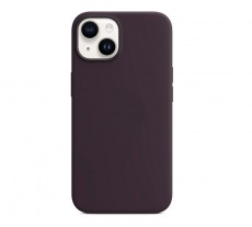 Чехол для iPhone 14 MagSafe Silicone Case (закрытый низ) темно-фиолетовый
