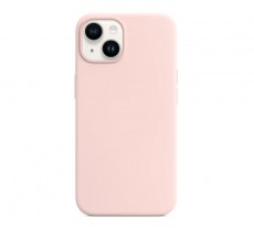Чехол для iPhone 14 Plus MagSafe Silicone Case (закрытый низ) розовый