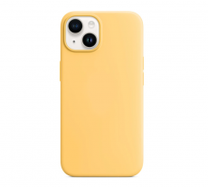Чехол для iPhone 14 Plus MagSafe Silicone Case (закрытый низ) солнечно желтый