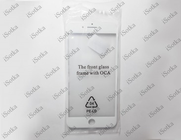 Стекло дисплея + рамка + OCA Apple iPhone 8 Plus (белый)