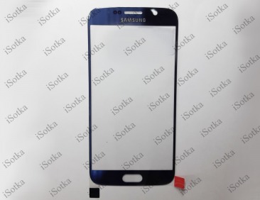 Стекло дисплея + OCA для Samsung G920F Galaxy S6 (синий)