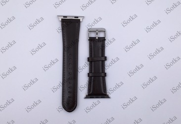 Ремешок Watch Series 42mm/44mm кожанный 20mm (темно-коричневый)