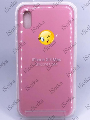 Чехол Apple iPhone XS Max Silicone Case №6 (Розовый)