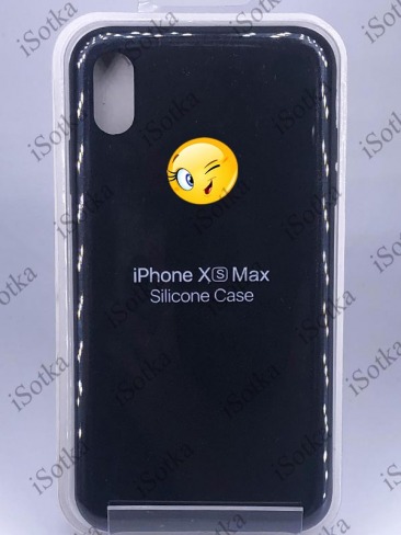 Чехол Apple iPhone XS Max Silicone Case №18 (Черный)