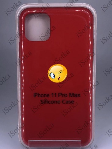 Чехол Apple iPhone 11 Pro Max Silicone Case №14 (Красный)