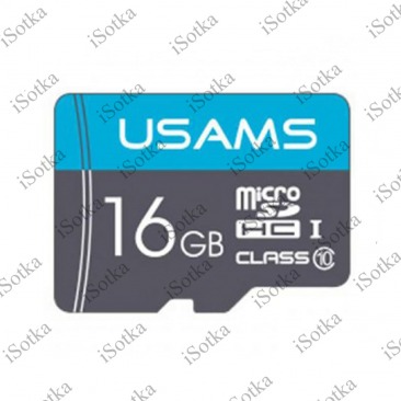 Карта памяти micro-SDHC 16Gb Usams class 10 (с адаптером SD)