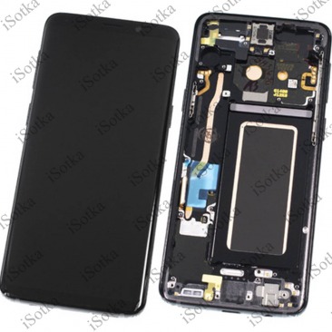 Дисплей для Samsung SM-G960F Galaxy S9 тачскрин в рамке черный OEM