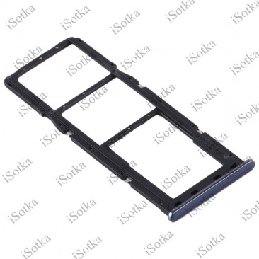 Держатель SIM для Samsung SM-A515 Galaxy A51 (черный) (оригинал)