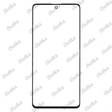 Стекло дисплея + OCA для Samsung A715F Galaxy A71 (черный)