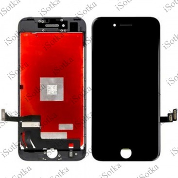 Дисплей для Apple iPhone 7 + тачскрин с рамкой черный (LCD оригинал/Замененное стекло)