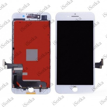 Дисплей для Apple iPhone 7 + тачскрин с рамкой белый (LCD оригинал/Замененное стекло)
