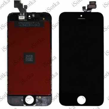 Дисплей для iPhone 5 с рамкой черный ODM стекло