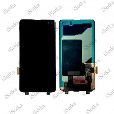 Дисплей для Samsung SM-G975F Galaxy S10 Plus тачскрин черный OEM LCD
