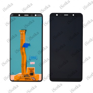 Дисплей для Samsung SM-A750F Galaxy A7 2018 GH96-12078A тачскрин черный OEM