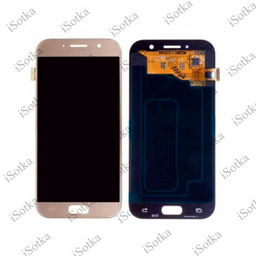 Дисплей для Samsung SM-A520F Galaxy A5 2017 тачскрин золотой OEM LCD