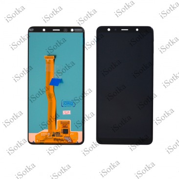 Дисплей для Samsung SM-A750F Galaxy A7 2018 тачскрин черный OEM LCD
