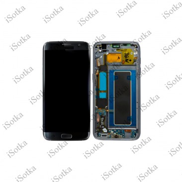 Дисплей для Samsung SM-G935F Galaxy S7 Edge тачскрин с рамкой черный OEM