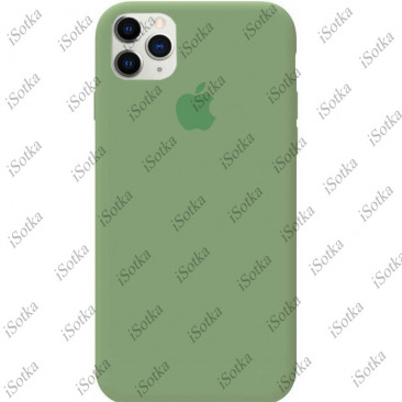 Чехол Apple iPhone 11 Pro Liquid Silicone Case №10 (закрытый низ) (мятный)