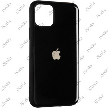 Чехол Apple iPhone 11 Pro Max силикон глянец (черный)