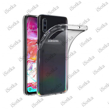 Чехол Samsung Galaxy A70 / A70s силикон (прозрачный)