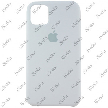 Чехол Apple iPhone 12 / 12 Pro Liquid Silicone Case (закрытый низ) (лавандово-серый)