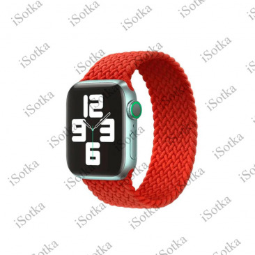Плетёный монобраслет Apple Watch Series "M" 38mm/40mm (красный) 1:1