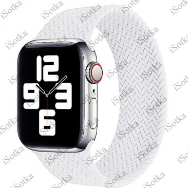Ремешок монобраслет елочка Apple Watch Series "S" 42mm/44mm/45mm/49mm (белый)