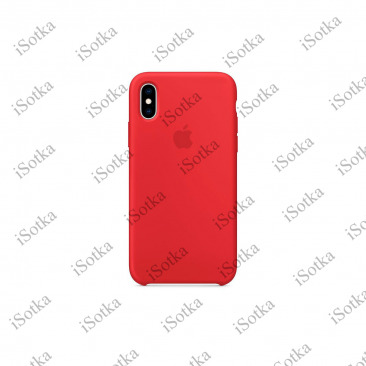 Чехол Apple iPhone Xs Max Leather Case (красный)
