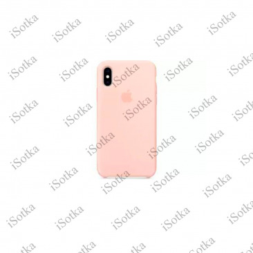 Чехол Apple iPhone X / Xs Leather Case (нежно-розовый)