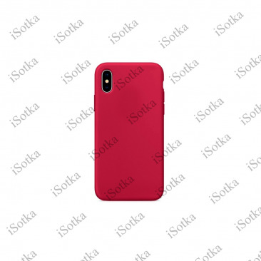 Чехол Apple iPhone X / Xs Leather Case (красный)