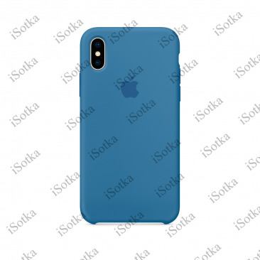 Чехол Apple iPhone X / Xs Leather Case (синий)