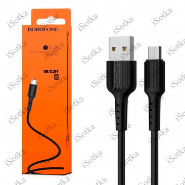 Кабель BOROFONE BX16 Micro USB 2.4A 1m (черный)