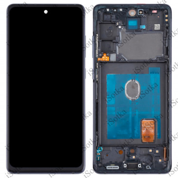 Дисплей для Samsung SM-G780F Galaxy S20 FE в рамке тачскрин черный OEM