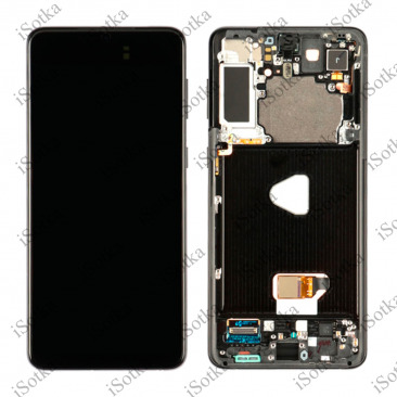 Дисплей для Samsung SM-G996F Galaxy S21 Plus тачскрин в рамке черный OEM