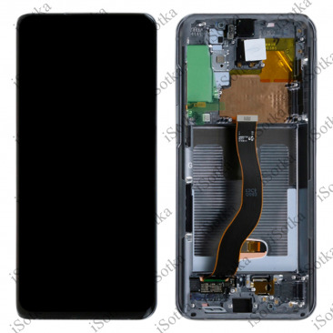 Дисплей для Samsung SM-G985F Galaxy S20 Plus тачскрин в рамке черный OEM