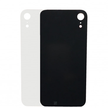 Задняя крышка для iPhone XR белый (Ростест) (c увеличенным вырезом под камеру) (с лого)